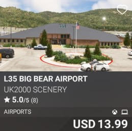 L35 Big Bear Airport by UK2000 Scenery. USD $13.99