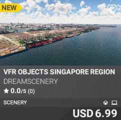 VFR Objects Singapore Region by Dreamscenery. USD $6.99