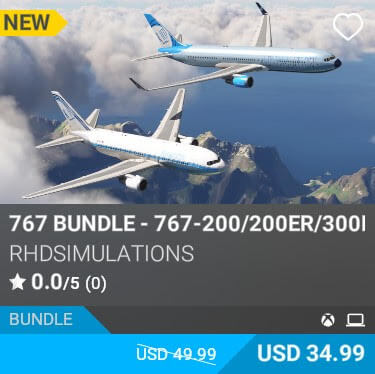 767 Bundle - 767-200/200ER/300ER by RHDSimulations. USD $34.99