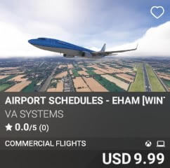 Airport Schedules - EHAM [Winter 2024] by VA SYSTEMS. USD $9.99