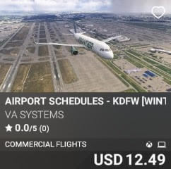 Airport Schedules - KDFW [Winter 2024] by VA SYSTEMS. USD $12.49
