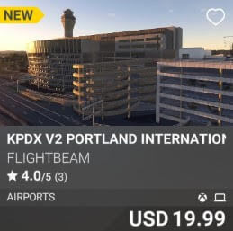 KPDX v2 Portland International Airport by Flightbeam. USD $19.99