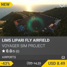 LIM5 Lipari Fly Airfield by Voyager Sim Project. USD $14.99 (on sale for 8.49)