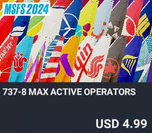 737-8 MAX Active Operators by BRAVOAIRSPACE / ELYSIUM. USD $4.99