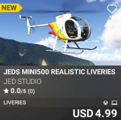 JEDS mini500 Realistic Liveries by JED Studio. USD $4.99