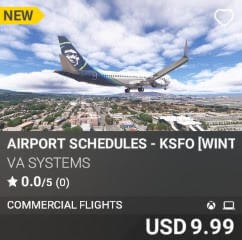 Airport Schedules – KSFO [Winter 2024] by VA SYSTEMS. USD $9.99