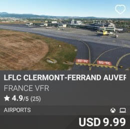 LFLC Clermont-Ferrand Auvergne Airport by Aerosoft. USD $9.99