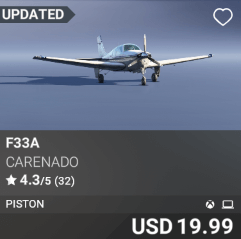 F33A by carenado. USD $19.99