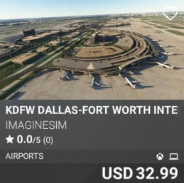 KDFW Dallas-Fort Worth International Airport by imaginesim. USD $32.99
