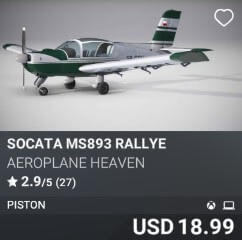 Socata MS893 Rallye by Aeroplane Heaven. USD $18.99
