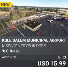 KSLE Salem Municipal Airport by msfscenerybuilders. USD $15.99