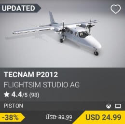 Tecnam P2012 by FlightSim Studio AG. USD $39.99