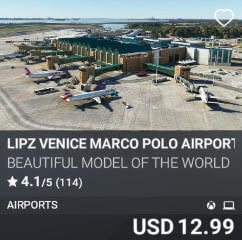 LIPZ Venice Marco Polo Airport by BEAUTIFUL MODEL of the WORLD. USD $12.99