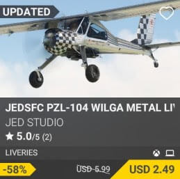JEDSFC PZL-104 Wilga Metal Liveries by JED Studio. USD $5.99