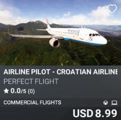 Airline Pilot - Croatian Airlines by Perfect Flight. USD $8.99