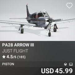 PA28 Arrow III by Just Flight. USD $45.99