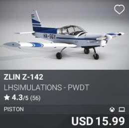 Zlin Z-142 by LHSimulations - PWDT. USD $15.99