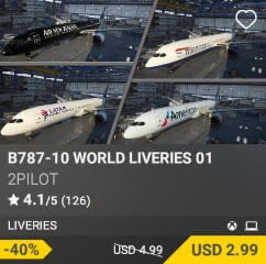 B787-10 WORLD LIVERIES 01 by 2PILOT. USD $4.99 (on sale for 2.99)