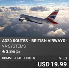 A320 Routes – British Airways – Vol 1 by VA SYSTEMS. USD $19.99