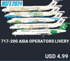 717-200 Asia Operators Livery Pack by fsx360. USD $4.99