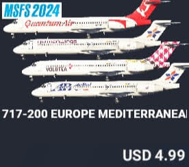 717-200 Europe Mediterranean Livery Pack by fsx360. USD $4.99