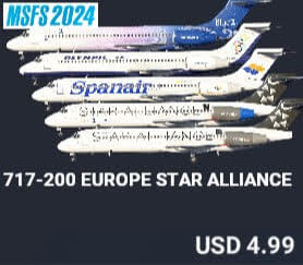 717-200 Europe Star Alliance Livery Pack by fsx360. USD $4.99