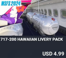 717-200 Hawaiian Livery Pack by fsx360. USD $4.99