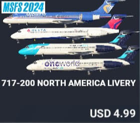 717-200 North America Livery Pack by fsx360. USD $4.99