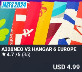 A320neo v2 Hangar 6 Europe by bravoairspace. USD $4.99