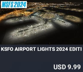 KSFO Airport Lights 2024 Edition by Dreamscenery. USD $9.99