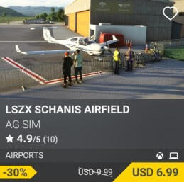 LSZX Schanis Airfield by AG Sim. USD $9.99 (on sale for 6.99)