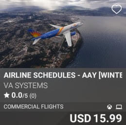 Airline Schedules - AAY [Winter 2024] by Creator. USD $15.99
