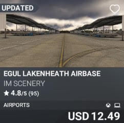 EGUL Lakenheath Airbase by IM Scenery. USD $12.49