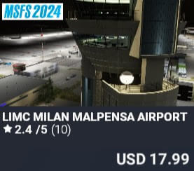 LIMC Milan Malpensa Airport by Pilot Experience Sim. USD $17.99
