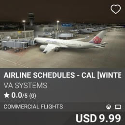 Airline Schedules - CAL [Winter 2024] by VA SYSTEMS. USD $9.99