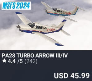 PA28 Turbo Arrow III/IV by Just Flight. USD $45.99