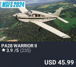 PA28 Warrior II by Just Flight. USD $45.99