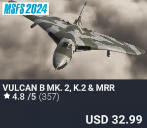Vulcan B Mk. 2, K.2 & MRR by Just Flight. USD $32.99