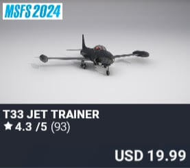 T33 Jet Trainer by iniBuilds. USD $19.99