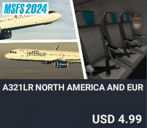 A321LR North America and Europe Pack w/Cabin by Salt Lake Simulations. USD $4.99