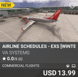 Airline Schedules - EXS [Winter 2024] by VA SYSTEMS. USD $13.99
