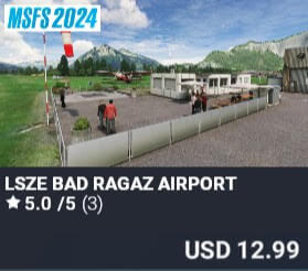 LSZE Bad Ragaz Airport by FlyLogic Software. USD $12.99