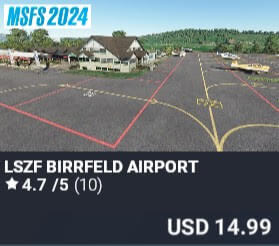 LSZF BIRRFELD AIRPORT by FlyLogic Software. USD $14.99