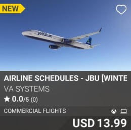 Airline Schedules - JBU [Winter 2024] by VA SYSTEMS. USD $13.99
