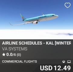 Airline Schedules - KAL [Winter 2024] by VA SYSTEMS. USD $12.49