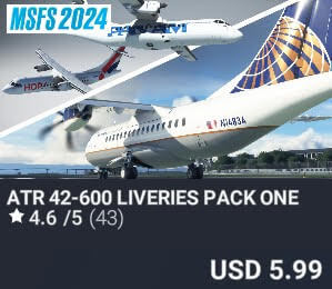 ATR 42-600 Liveries Pack One by FSoares. USD $5.99