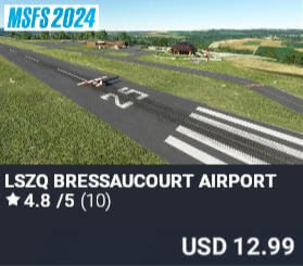 LSZQ Bressaucourt Airport by FlyLogic Software. USD $12.99
