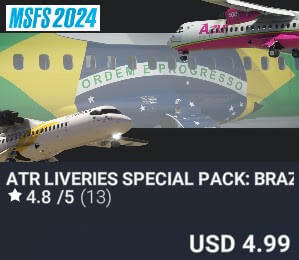 ATR Liveries Special Pack: Brazil by FSoares. USD $5.99
