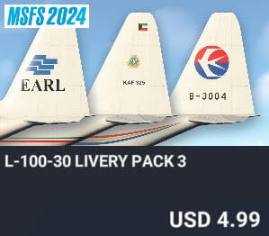 L-100-30 Livery Pack 3 by Captain Sim. USD $4.99