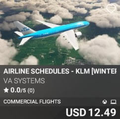 Airline Schedules - KLM [Winter 2024] by VA SYSTEMS. USD $12.49